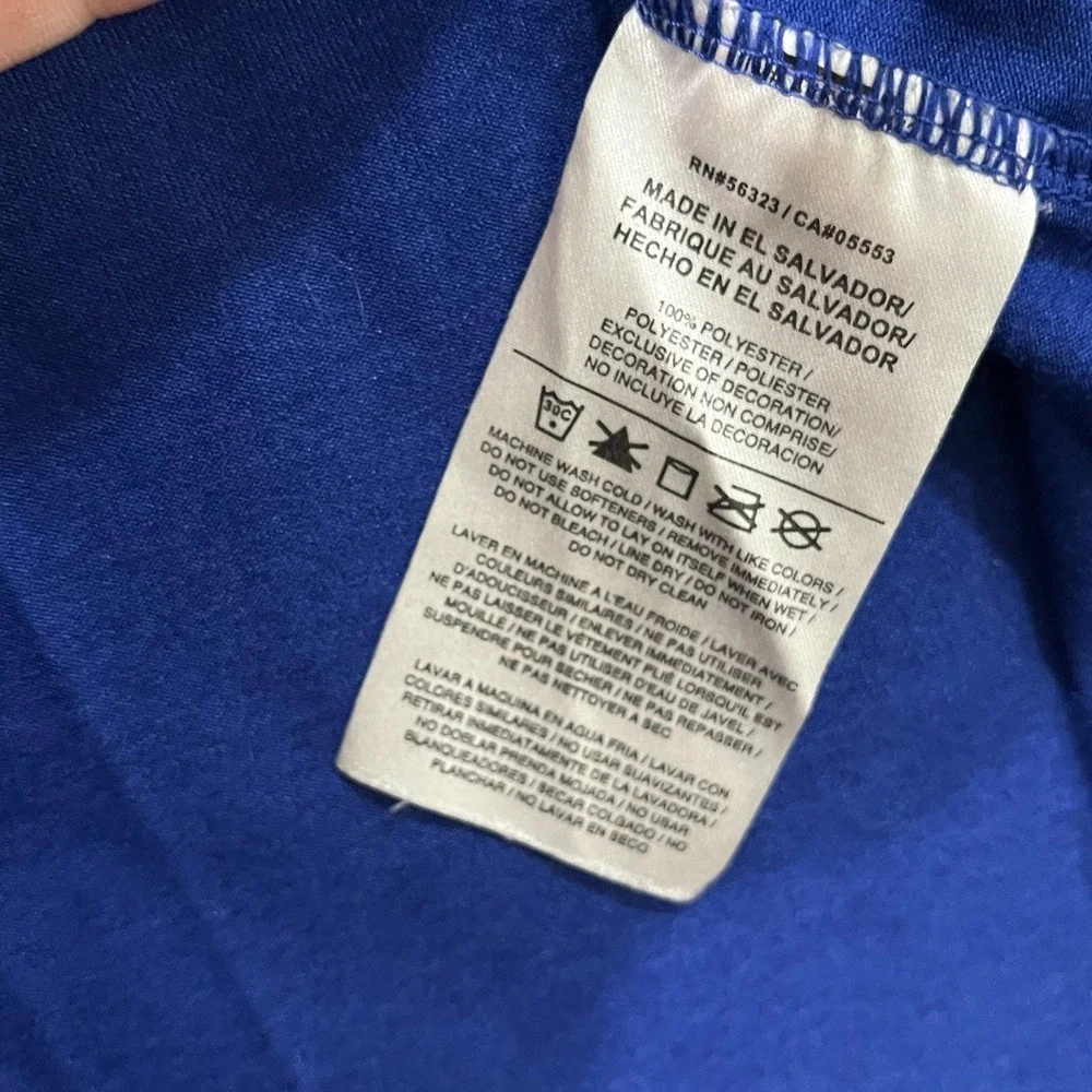 The Nike Tee Blue Athletic Cut Dri Fit Womens M V-Neck Shirt Athleisure Comfort